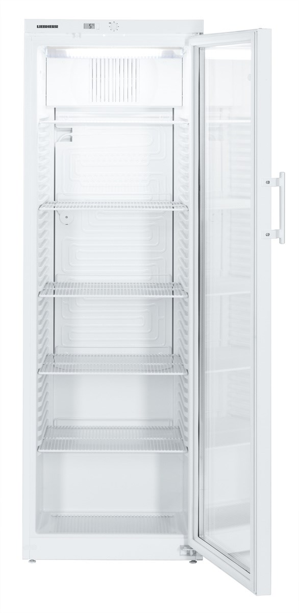 Холодильник, 365 л, +1…+15 °С, аналоговое управление, дверь со стеклом, белый, FKv 4143, Liebherr