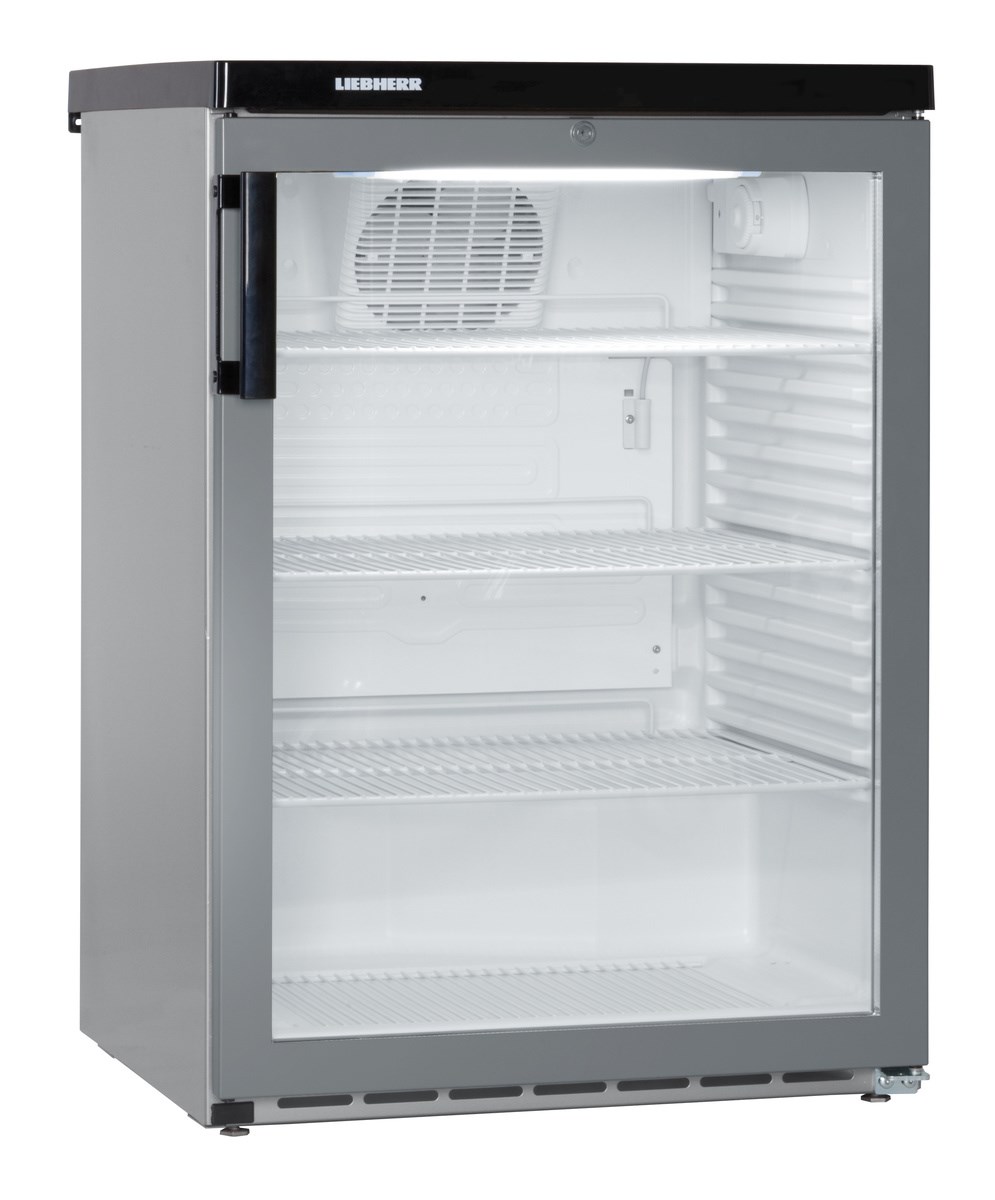 Холодильник, 180 л, +1…+15 °C,  дверь со стеклом, серебристый, FKvesf 1803, Liebherr