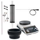 Комплект Heidolph Hei-PLATE Reflux Core+: магнитная мешалка с нагревом Hei-PLATE Mix 'n' Heat Core+, датчик Pt 1000, нагревательный блок Heat-On 1 л, обратный холодильник Findenser, комплект креплений