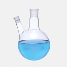 Колба круглодонная двухгорлая ISOLAB 250 мл, боковой шлиф NS19/26 под углом 20° к центральному NS24/29, стекло