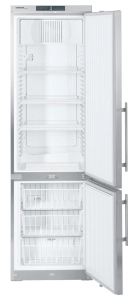 Холодильник-морозильник Liebherr GCv 4060: +1...+15°C / -14...-28°C, 254/107 л, нержавеющая сталь, высокая энергоэффективность, компактный дизайн