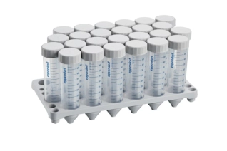 Eppendorf Conical Tubes, 50 мл, Стерильно, без пирогенов, без РНКазы, ДНКазы и ДНК, бесцвет., 300 пробир. (12 штатив. × 25 пробир.)